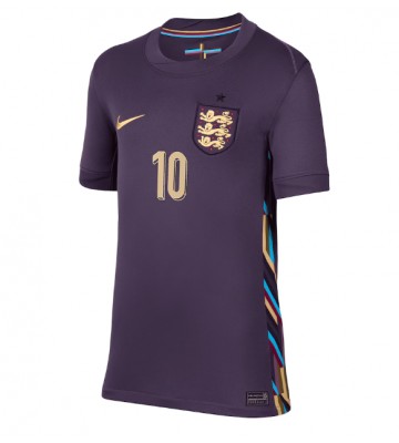 England Jude Bellingham #10 Udebanetrøje Dame EM 2024 Kortærmet